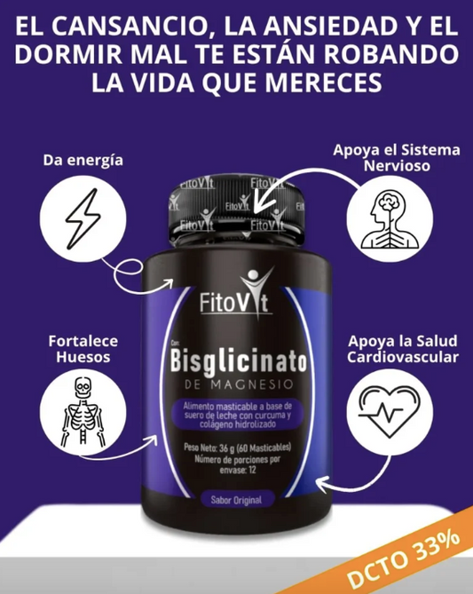 BISGLICINATO DE MAGNESIO X60UND FITOVIT