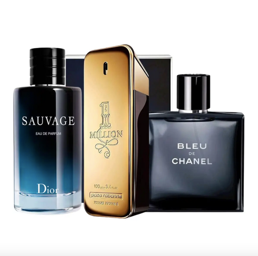 Kit 3 Perfumes Sauvage, One Million, Bleu 100ml